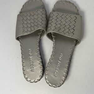 Robert Zur Metallic Slide Sandals